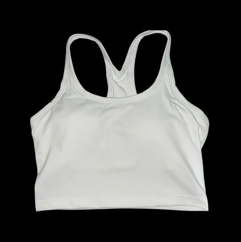White Cropped Racerback Top
