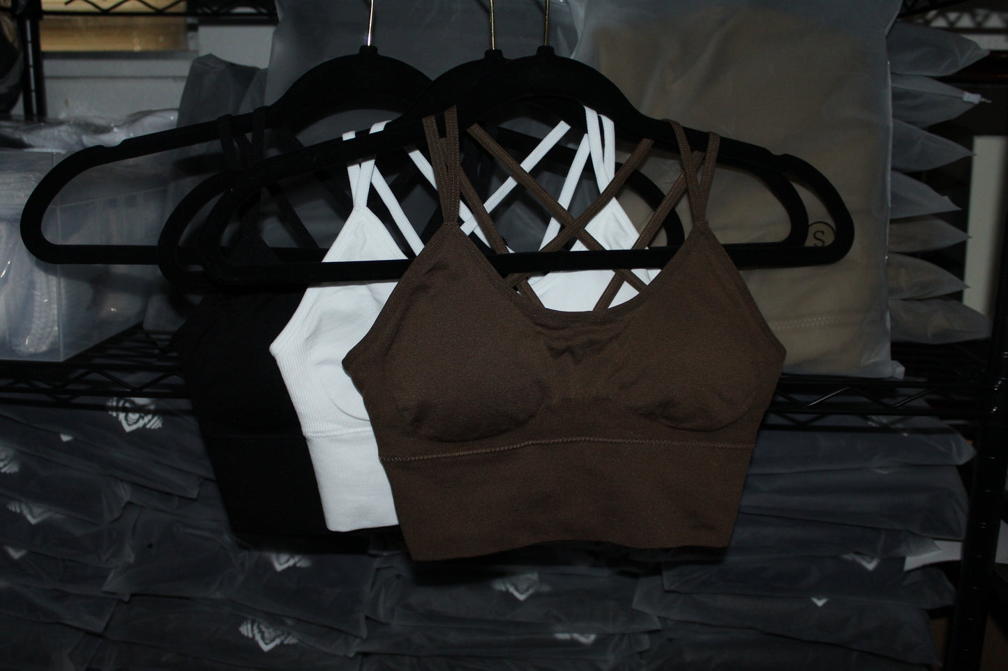 Stringy Cropped Sports Bra